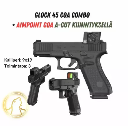 Glock 45 A-CUT COA Combo 9mm Pistooli - Pistoolit - G45-A-CUT-COMBO - 1